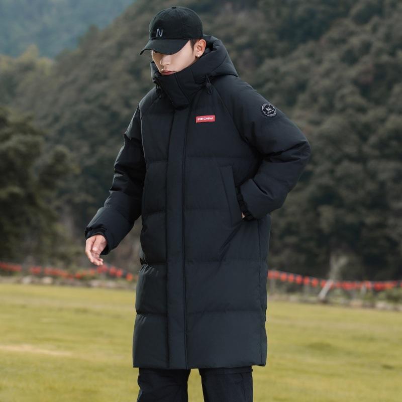 

Зимнее женское холодное пальто Парки с капюшоном Длинная стеганая куртка Меховой воротник Свободное Ниже колена Куртка XS чёрный