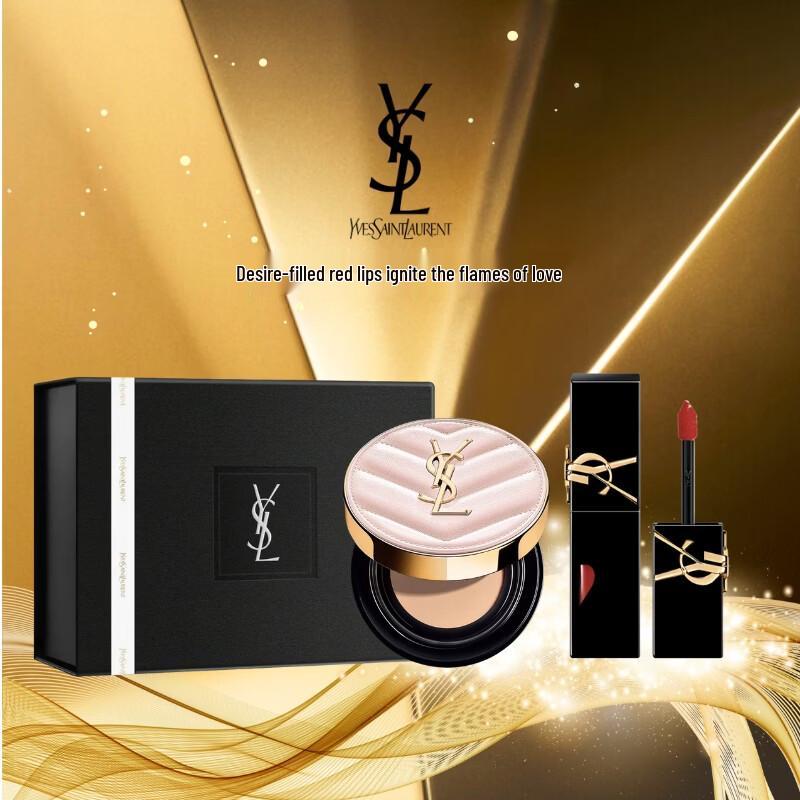YSL Set cushionu a lesku na rty