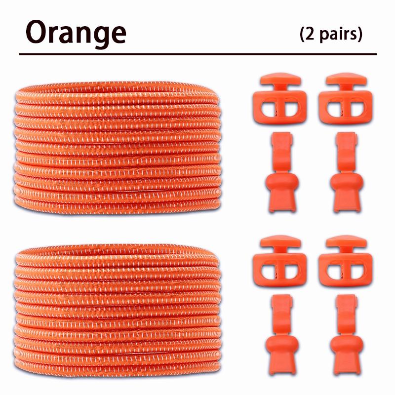 2Pair Elastic shoelaces Without Ties Lock Shoelace sneakers No Tie Shoe laces Kids Adult round Quick laces Shoe accessories