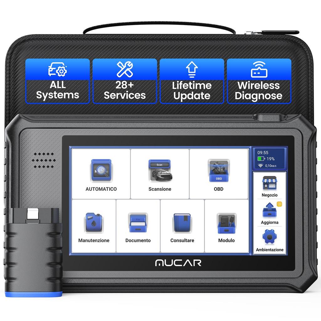 MUCAR VO6 Professional Car Diagnostic Tools Full System Diagnose 28 Resets Life Free Update Obd2 Scanner Auto VIN Code Reader