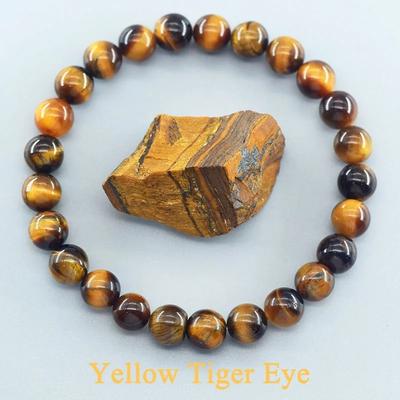 5a natural tigre olho pulseira homem e mulher charme pedra natural jóias cura buda corda elástica casal cristal grânulo pulseira