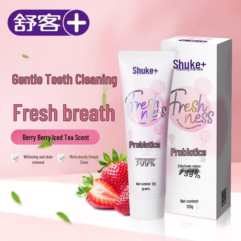 Saky Probiotic Fresh Breath Toothpaste, Berry Iced Tea Flavor