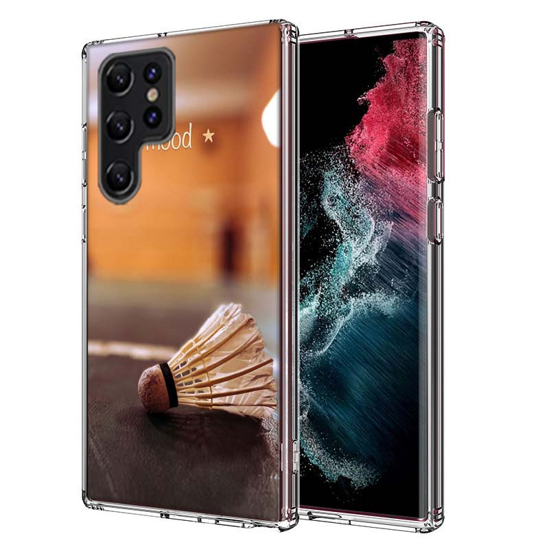 

Badminton Sport Capa Phone Case For Samsung S26 Ultra S25 Edge Galaxy S23 S21 S20 S24 FE S22 S10 Plus Cover Clear TPU Shell Coqu Samsung S25 Plus 5G