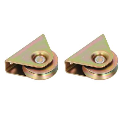 2 st spårskiva V-typ väggmonterade legeringsstål repblock rullar 48 mm