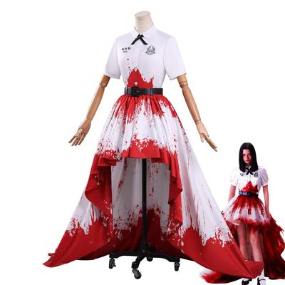 Thai Drama Taboo Girl: Reset Cos Suit Red and White Gradual Change Skirt Cosplay Two-dimensional Animation C Suit Women's Clothing