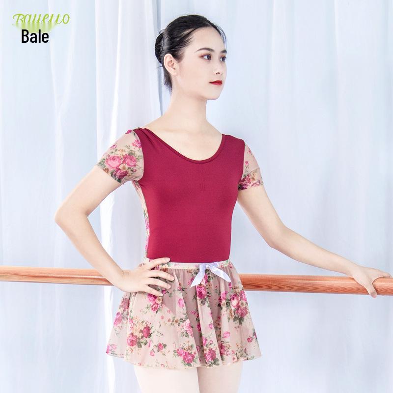 

Women s Mesh Short Sleeve Ballet Leotard Practice Dancewear Set M світло-зелений колір