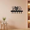 Metal Key Holder Wall Mounted Heart Shape Clover Entryway Storage Organizer for Keys Coats Hats
