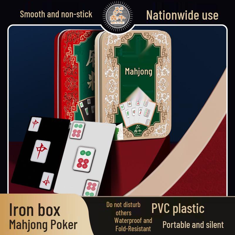 

Raging Bull Мини ПВХ Маджонг и Покерные Карты - 148 Прочных Пластиковых Фишек для Досуга