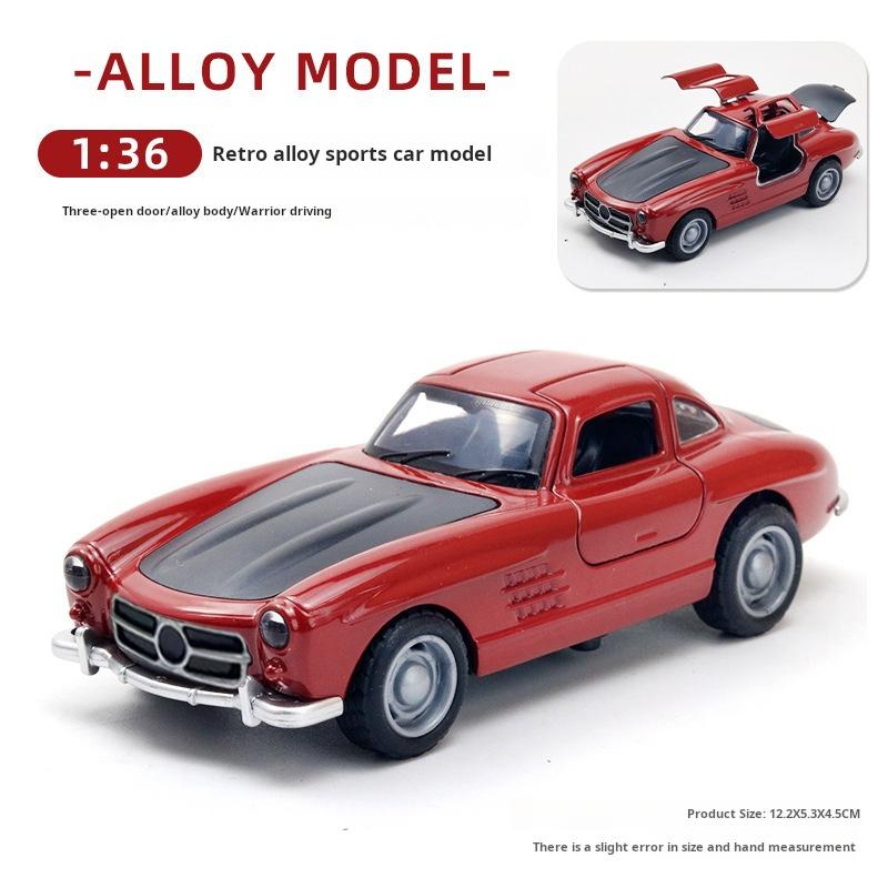 Mercedes Oldtimer Legierung Auto Diecast Modell Spielzeugauto Mittelkonsolen-Ornamente Kinderspielzeug Geschenk