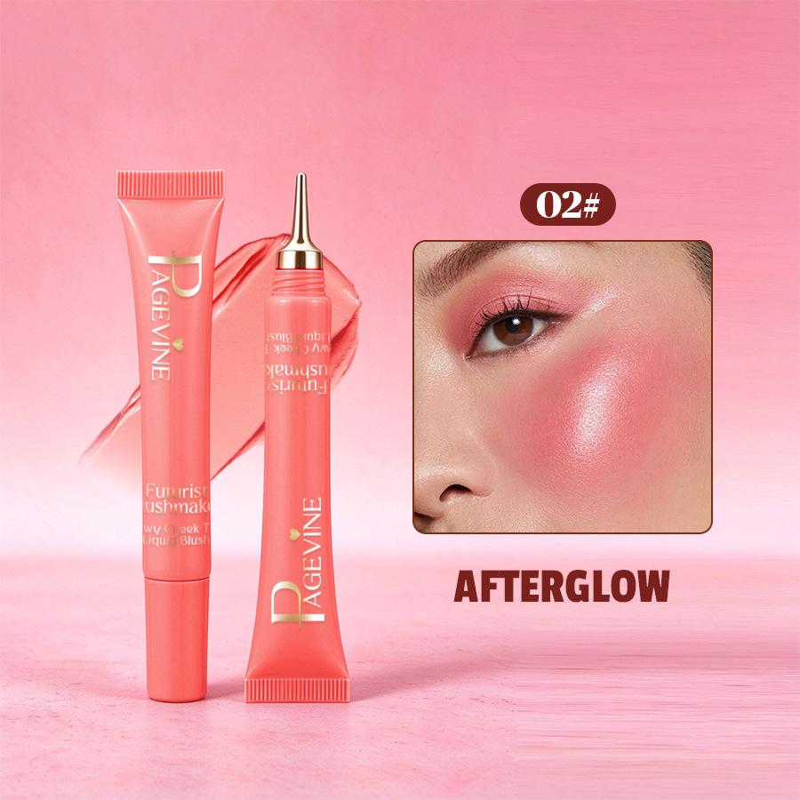 Hydrating Liquid Blush, Slim Mouth with A Long-lasting and Natural Nude Color Blush, Available in 6 Colors