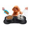 Dog And Cat Bowl With Silicone Base, Set Of 2