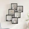 Wall Mounted Shelf in Black Oak Effect 78 x 15 x 93 cm Engineered Wood