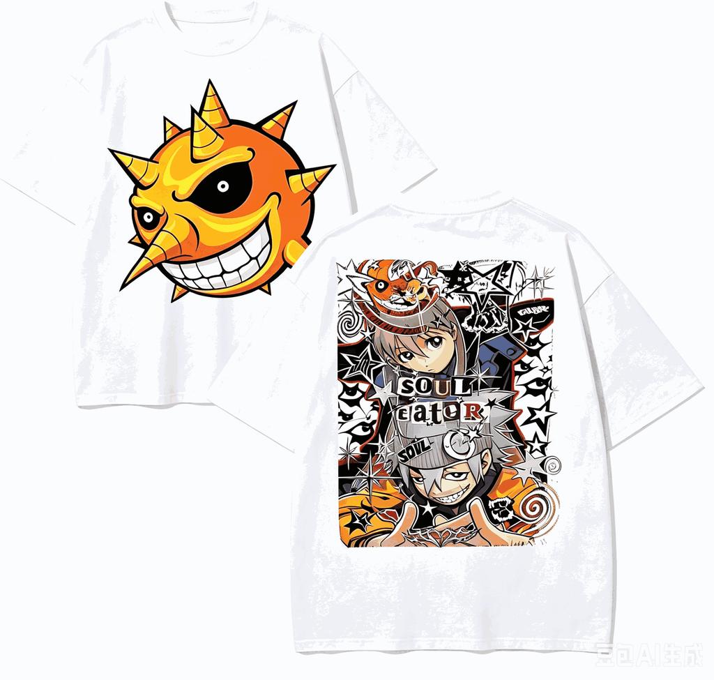 Soul Eater Anime Lover TShirt Harajuku Cotton NewModel High Street Retro Fashion Oversized Unisex Hot Product Soft Breathable