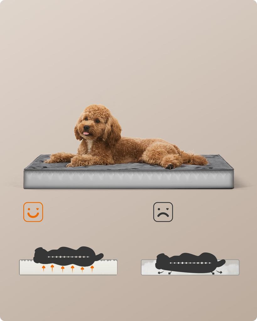 FEANDREA Dog for Small to Medium Dogs and 76 x 51 x 8 cm Bed, Summer, Washable, Fluffy, Non-Slip, Clean, Versatile, Cats, (PGW241G01)