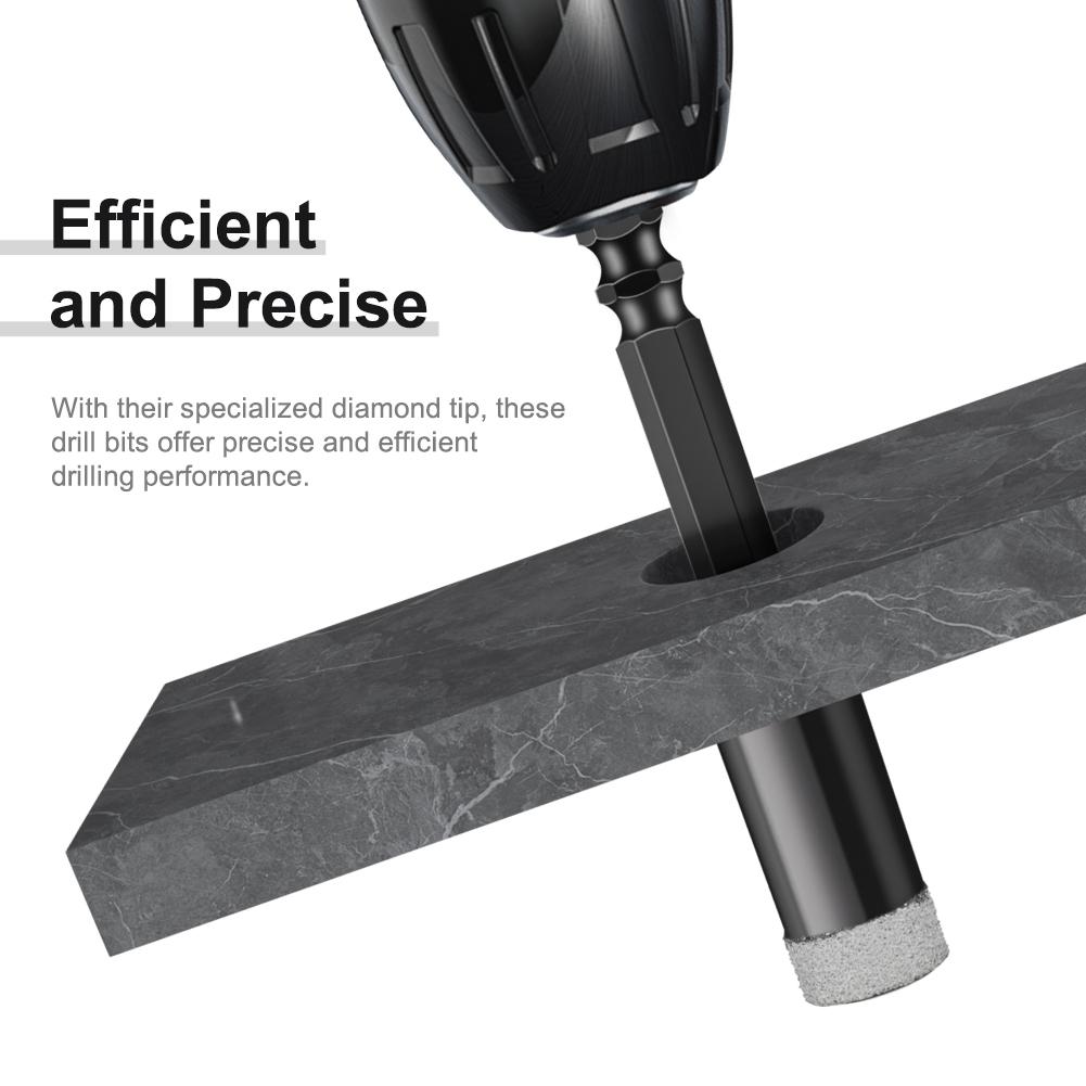 Sets Diamond Angle Grinder Bit Tile Cutter Hole Saw Tools Hexagonal Shank Diamond Drill Bit Dry Vacuum Brazed Drilling Core Bits