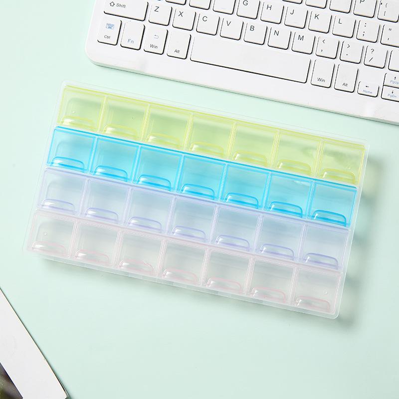 New Hot Weekly Premuim Portable 7/14/21/28 Grids 1-4 Times A Day Pill Storage Cases Box Organizer for Vitamins Medicine Fish Oil