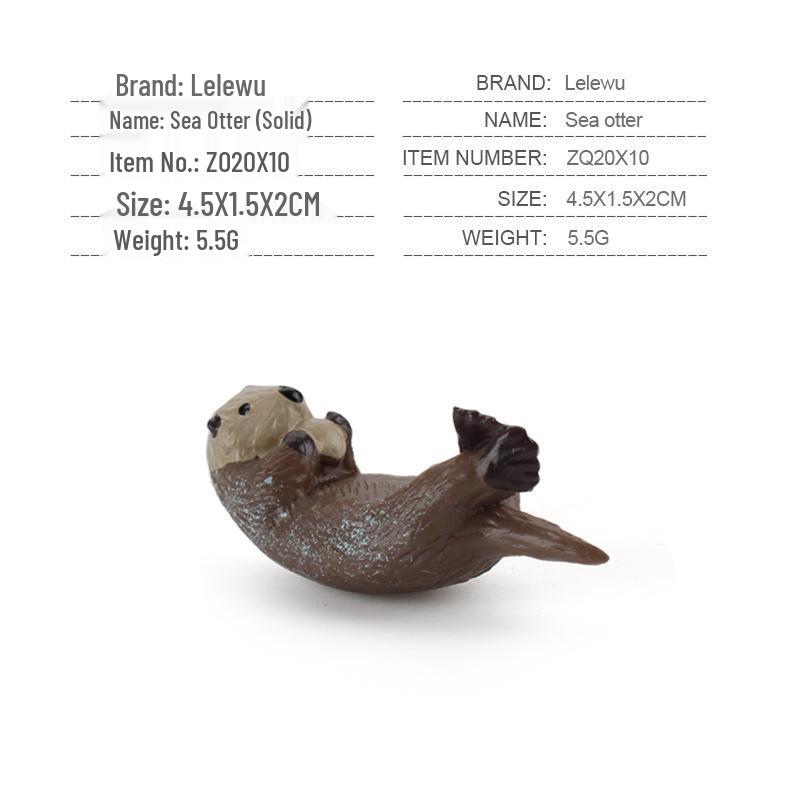 Children's Marine Animal Model Set: Mini Whale, Shark, Dolphin, Turtle, Sea Lion