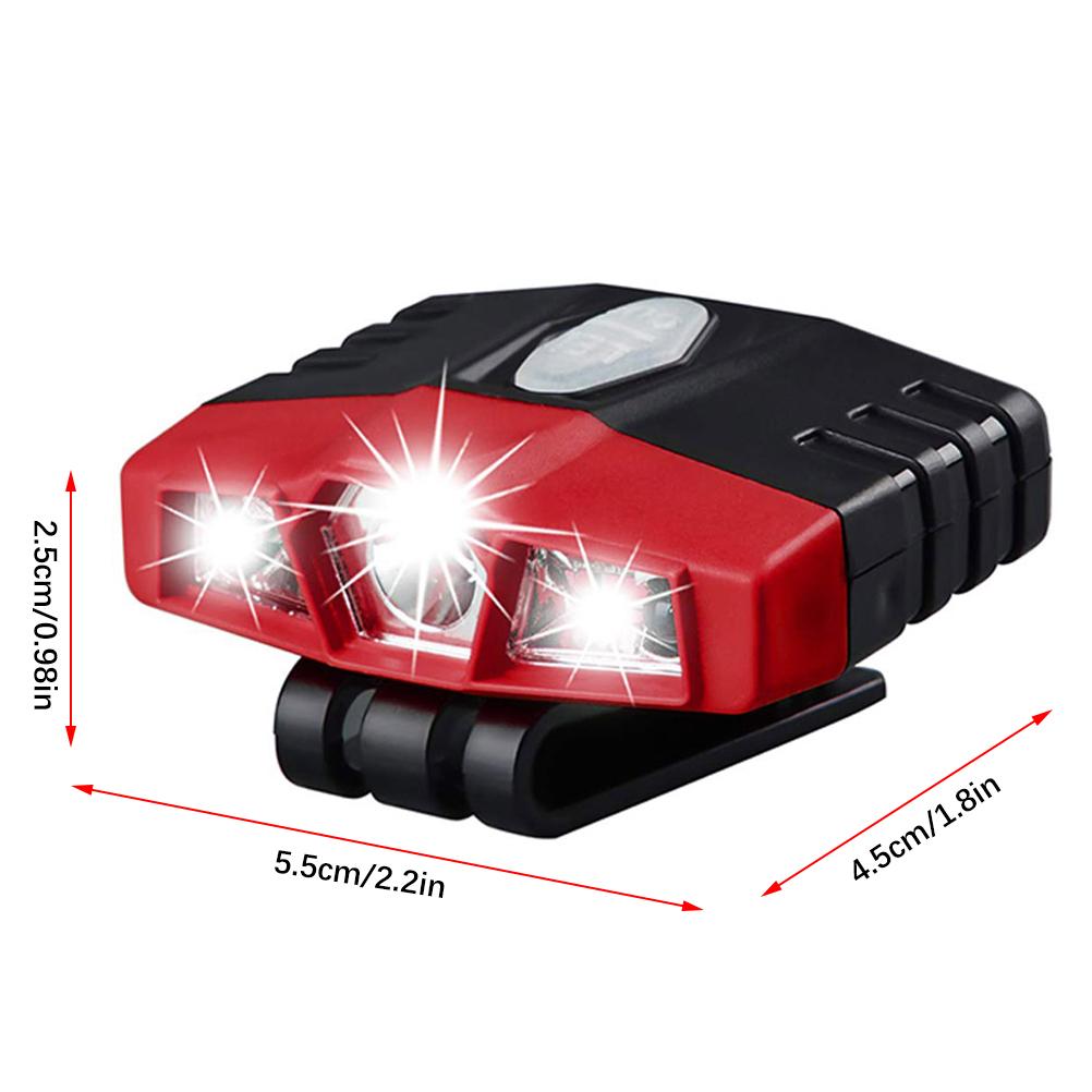 Hat Light Infrared Sensor Flashlight Hands Free Hat Light Headlamp for Fishing Camping Baseball