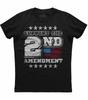 Mens American Flag Support The 2nd Amendment Patriotic T Shirt Gun Rights USA