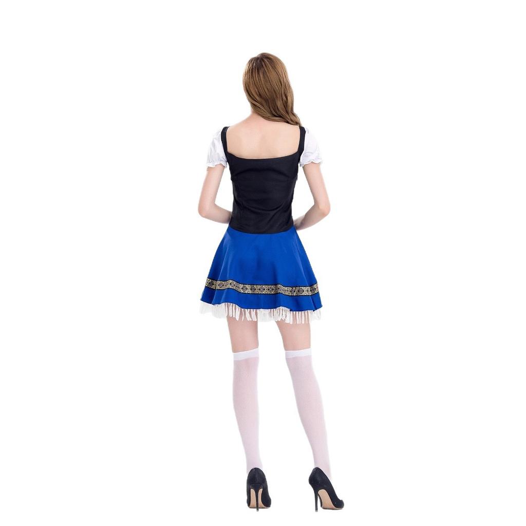 Oktoberfest Costume Halloween Adult Women's Beer Costume Orgy Party Bar Costume Maid Costume