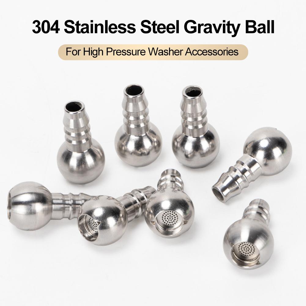 1pcs Stainless Steel Foam Cannon Filter Weighted Straw Filter Ball Hose Attachment Washer Car Foam Accessories