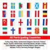 Євро Прапорці 2021 Преміум Якості Турнірні Прапори Для Всіх 24 Націй У Яскравих Кольорах