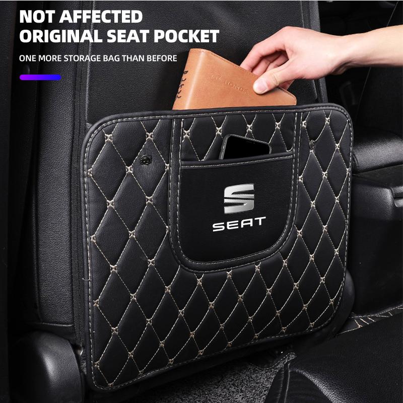 Hot 1Pcs Car Seat Anti-kick Pad Auto Interior Accessories For SEAT Ibiza Leon Arona Ateca Tarraco Alhambra Cupra