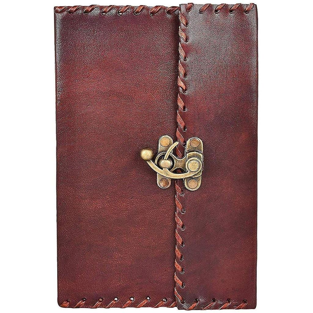 Ručně vyráběný kožený diář pro muže ženy Journal Paper Notebook diaries Planner. Velikost 7 x 5 palců.