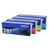 Brother TN281BK TN285CMY 4-Color Original Toner Set