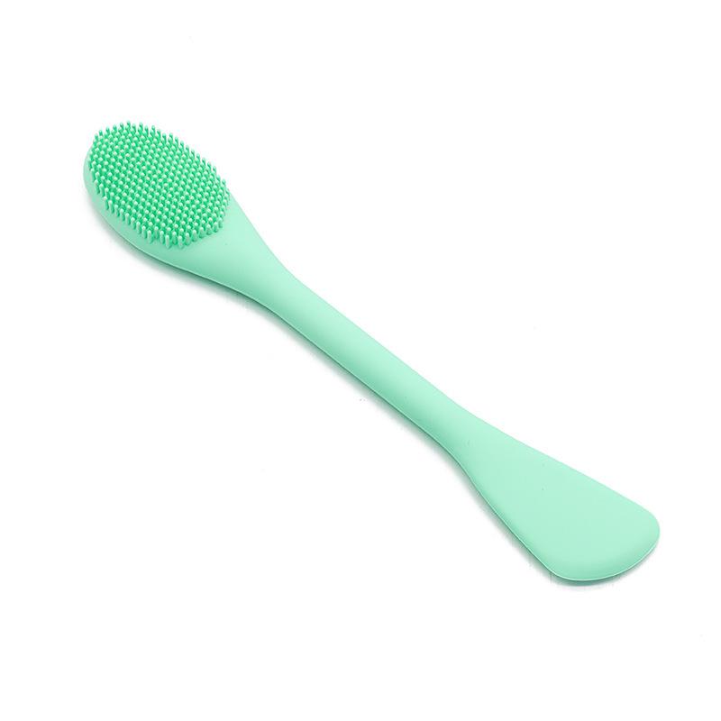 Silicone Dual-Ended Facial Cleansing & Mask Brush with Scraper