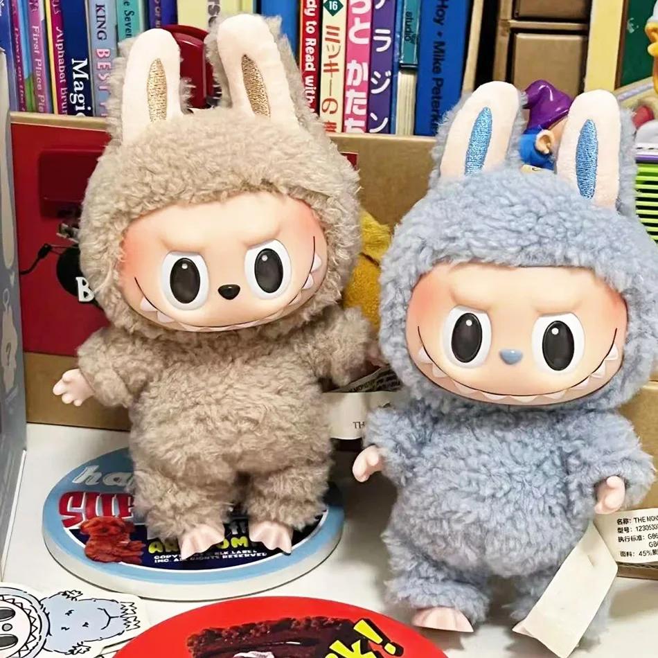 New High Quality Cute Labubu The Monsters A Seat and Macaron Vinyl Face Doll Blind Box Toys Cardiac Macarone Kawai Guess Bag Figure Model Bag Gift