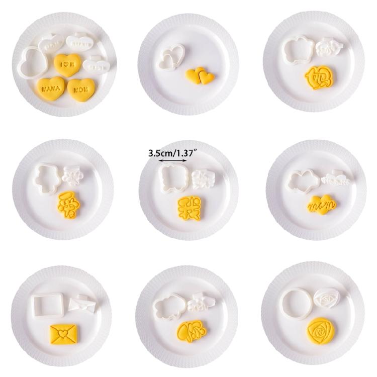 Cookie Molds Mother's Day Theme Cookie Cutter Easy To Use Baking Tool for Baking