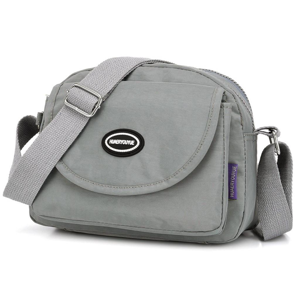 

Женская нейлоновая сумка через плечо Водонепроницаемая элегантная повседневная сумка для покупок серый