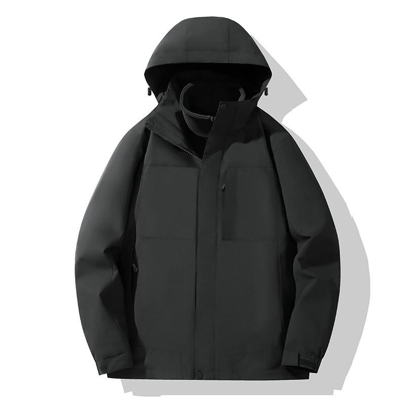 Men Women 3-in-1 Winter Outdoor Jacket With Removable Fleece Liner Windproof Waterproof Hooded Parka Hiking Camping Skiing