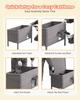 VEVOR Heated Cat House, Insulated Wooden Cat House for Outdoor Cats, Waterproof Feral Kitty Shelter with Heating Pad