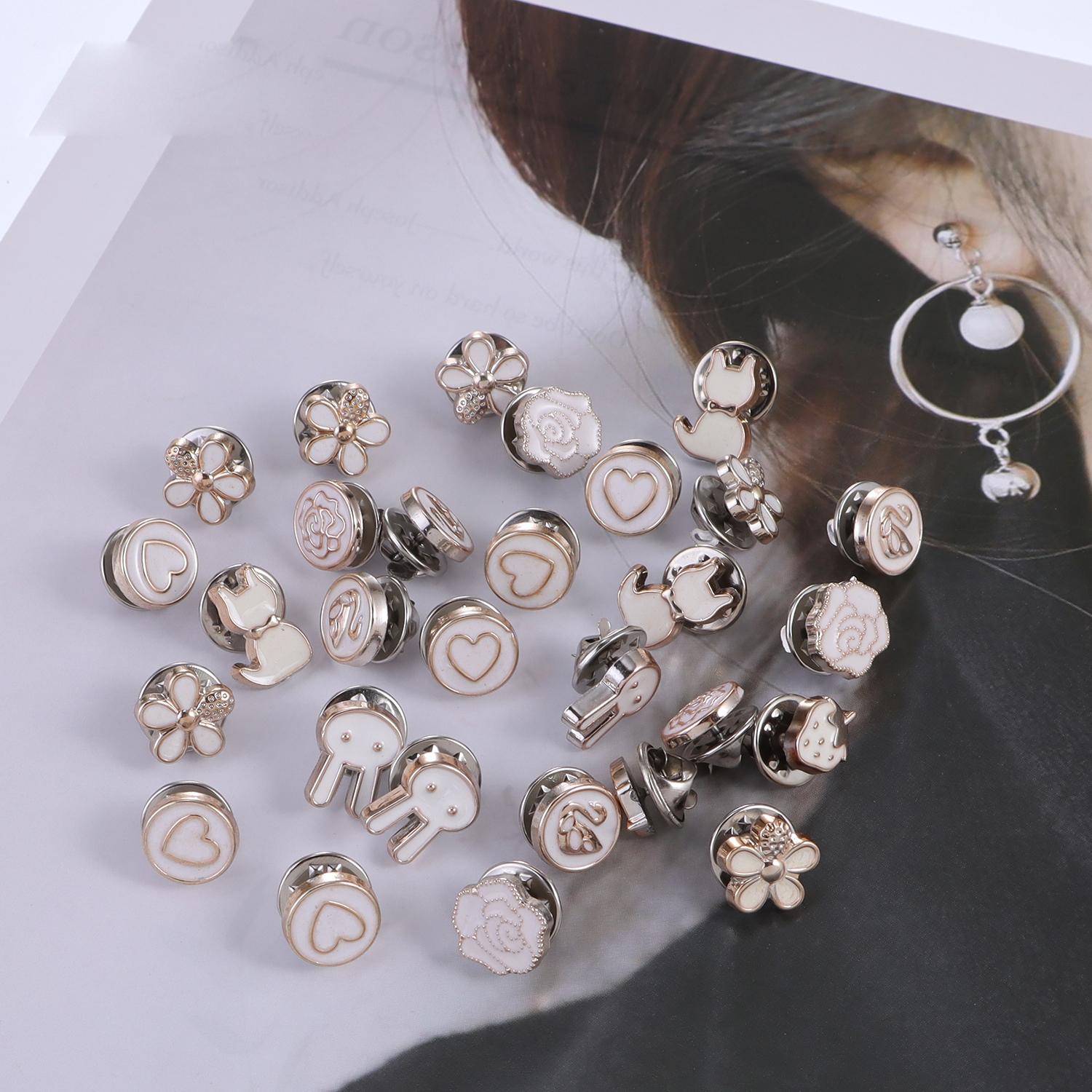 

20pcs/Lot Button Brooch Prevent Accidental Exposure Buttons Brooch Badge Cufflinks Button Detachable Buttons Sewing Accessories 20pcs