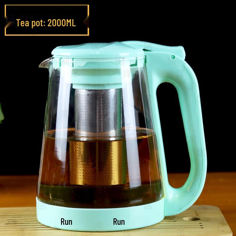 Large Heat-Resistant Glass Teapot with Filter for Flower Tea