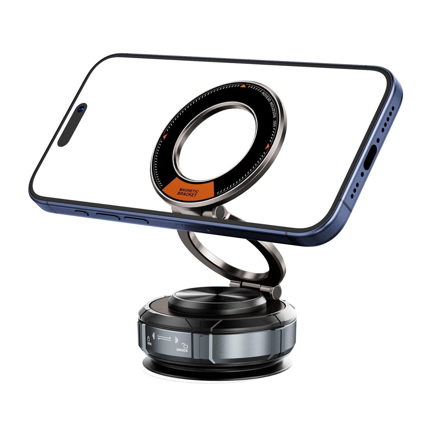 

SD07 360 Degree Adjustable Vacuum Suction Phone Holder Magnetic Car Mount Foldable Stand A
