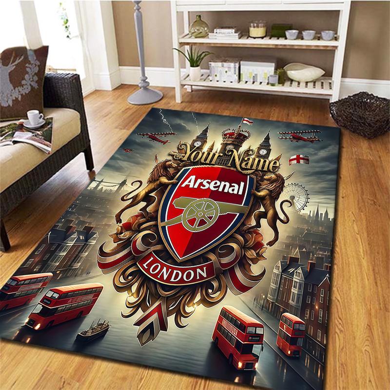 Arsenal F Custom Name Carpet Rug For Living Room Bedroom Home Sofa Decoration Kids Play Nonslip Floor Mat