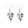 Hand-painted enamel love earrings hollow heart-shaped irregular ear hooks women's versatile earrings retro Tremella hooks