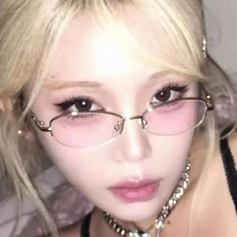 Ochelari de miopie vintage fără ramă pentru bărbați și femei, ultralight din rășină, ochelari de vedere pentru miopie, dioptrii -1 -2 -2.5 -3 -3.5 -4