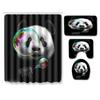 4Pcs/Set Animal Series Printing Shower Curtain + Floor Mat +Toilet Seat Cover+ Foot Pad Set