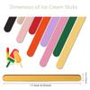 20PC Acrylic Craft Sticks Mixed Color Transparent Popsicle Sticks for DIY Homemade Ice Cream Bars, Reusable Treats Ice Pop Stick