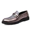 New Autumn Business British Men's Casual Leather Shoes Trendy Bright Leather Work Shoes Large Size Elevated Leather Shoes