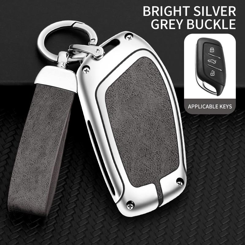 Zinc Alloy Leather Car Key Case Cover Fob Protector Shell For Mg Zs Ev Mg6 Ezs Hs Ehs For Roewe Rx5 I6 I5 Rx3 Rx8 Erx5
