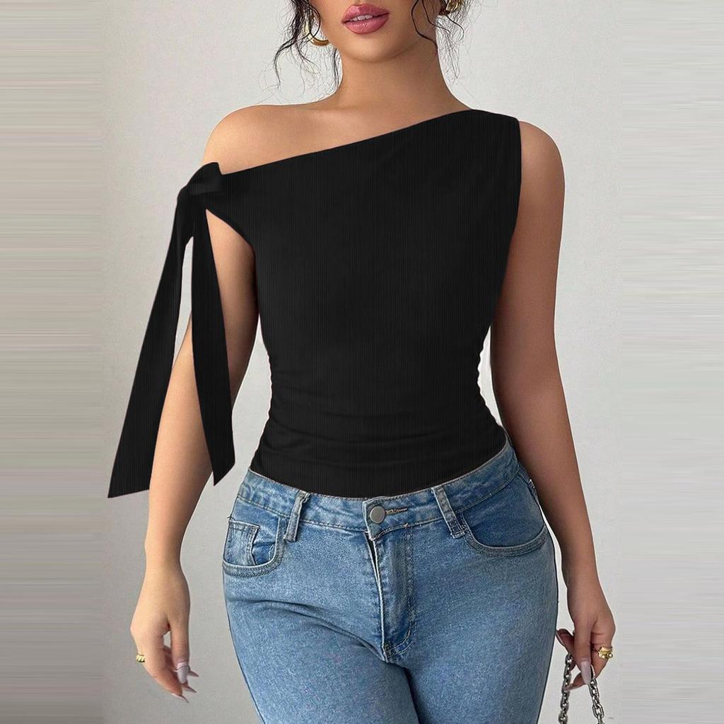 Women's Fashion Asymmetrical Off-the-Shoulder Top