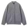 Women's Solid Color Fashionable Short Sleeved  Woolen Jacket Jacket