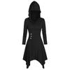 Women Costumes  Hooded Vintage Pullover High Low Bandage Long Dress Cloak