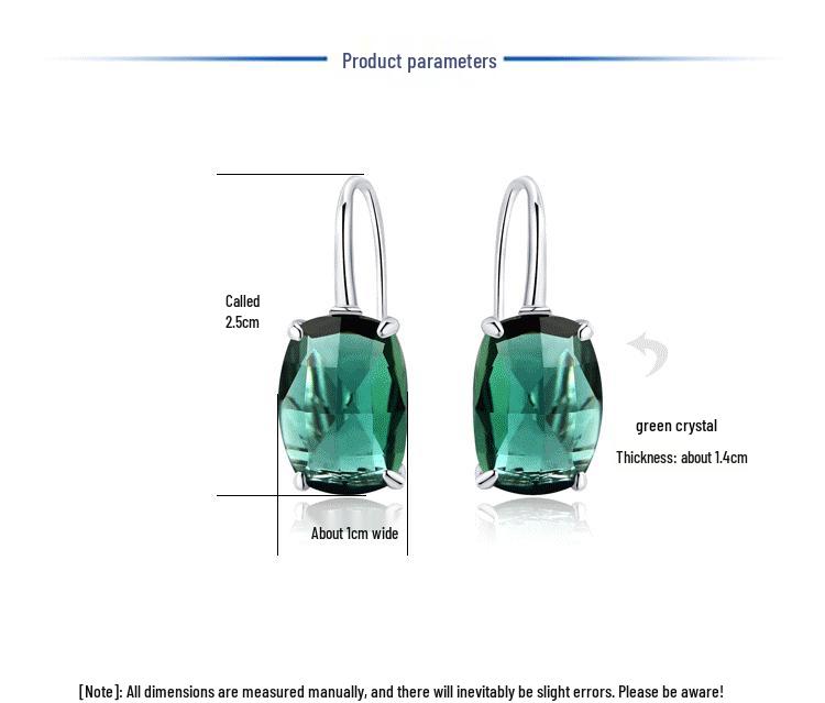 2022 S925 Silber Grüne Kristall Tropfenohrringe - Elegantes Langes Design für Frauen