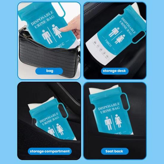 39075 Pcs 750ML Disposable Urinal Bag Leak Proof Eco-Friendly Urine Bag Unisex Portable Camping Pee Bag Vomit Bag
